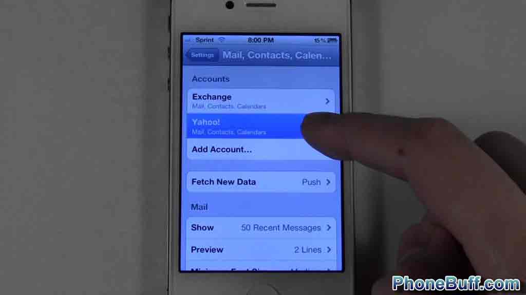 how to delete mailbox account on iphone
