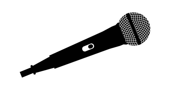 microphone on white background mic silhouette music voice record icon recording studio symbol flat style illustration eps10 vector